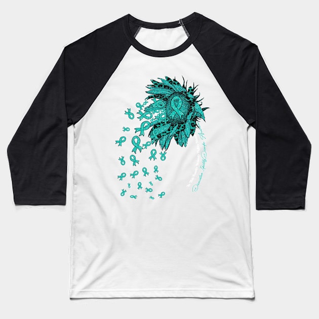 Dissociative Identity Disorder Awareness - sunflower nobody fights alone Baseball T-Shirt by Lewis Swope